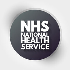 NHS - National Health Service acronym, medical concept background