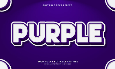 Obraz premium Purple text style editable text effect