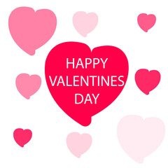 Obraz na płótnie Canvas Happy Valentine's Day lettering.with pink heart.valentine's day concept.