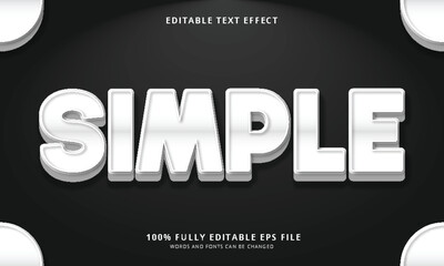 Simple text style editable text effect