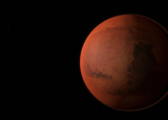 Planet Mars - Elements of this Image Furnished By NASA. 3D rendering.