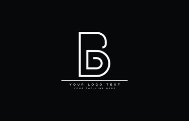 Initial PBD letter logo design with black background