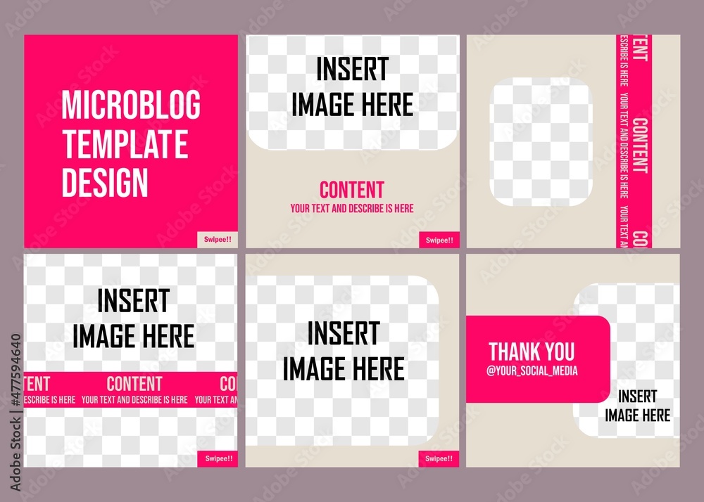 Poster carousel template design with vector file for your digital content design.