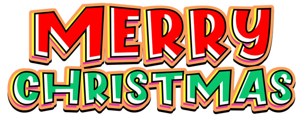 Merry Christmas font logo banner