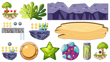 Set of isolated fantasy space objects