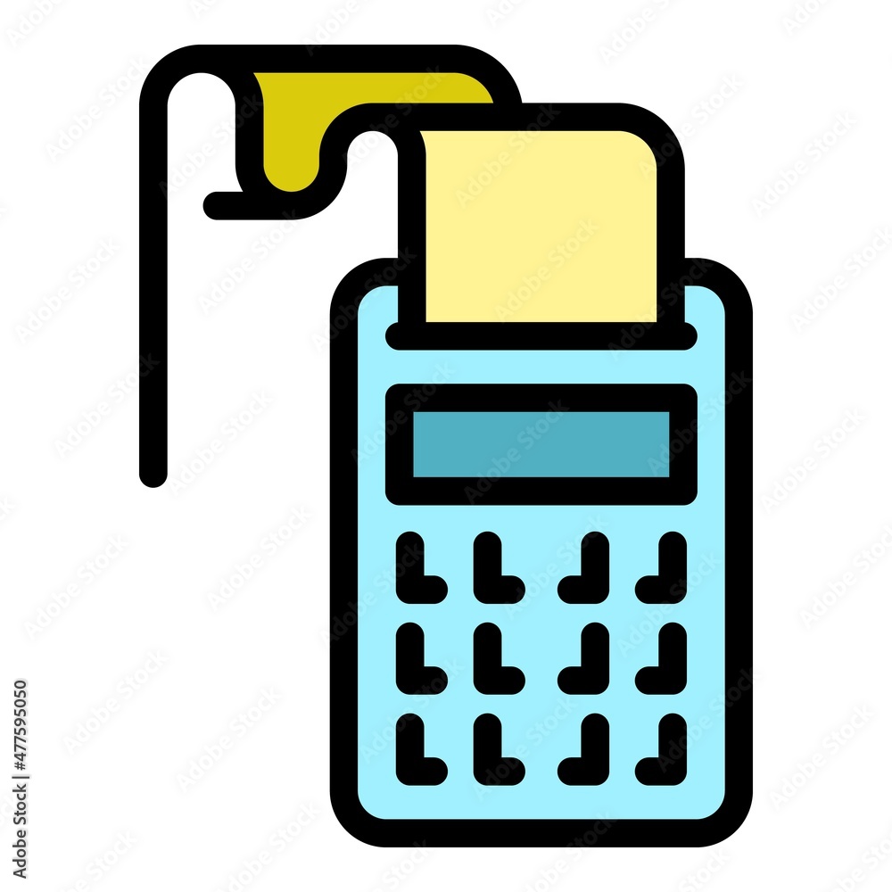 Poster atm machine icon. outline atm machine vector icon color flat isolated