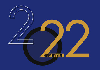 Carte de vœux 2022 pour souhaiter une bonne et heureuse année avec un graphisme original qui symbolise la compétence et la réussite d’une entreprise.
