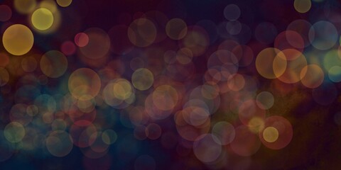 Fondo, banner abstracto con textura de fondo difuminada de luces de colores, en tonos dorados, azules, rosas y naranjas. Recurso gráfico con espacio para texto