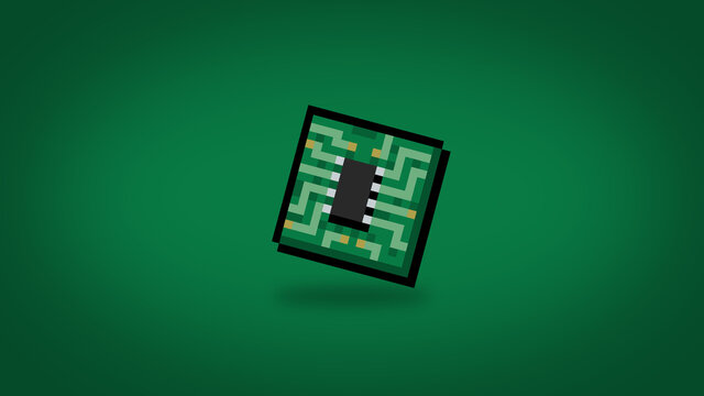Pixel 8 bit silicon chip background - high res wallpaper