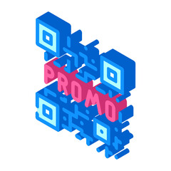 qr code isometric icon vector. qr code sign. isolated symbol illustration