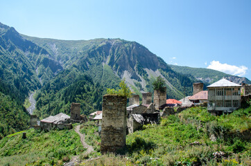 Fototapeta premium mountain hut in the mountains