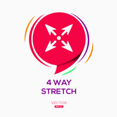 Creative (4 way stretch) Icon ,Vector sign.