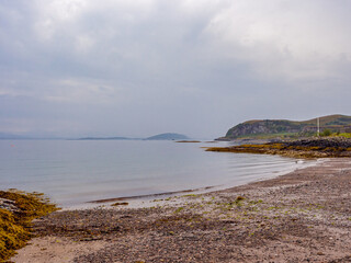 Fototapeta na wymiar Landscape view of Ganavan Beach at Oban, Scotland, UK