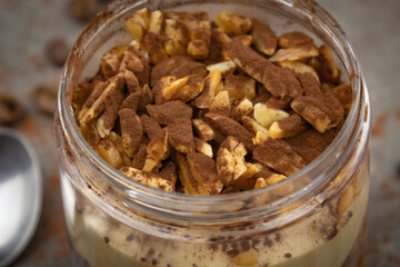 tiramisu dessert in jar