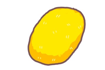 コロッケ　croquette　cartoon food illustration