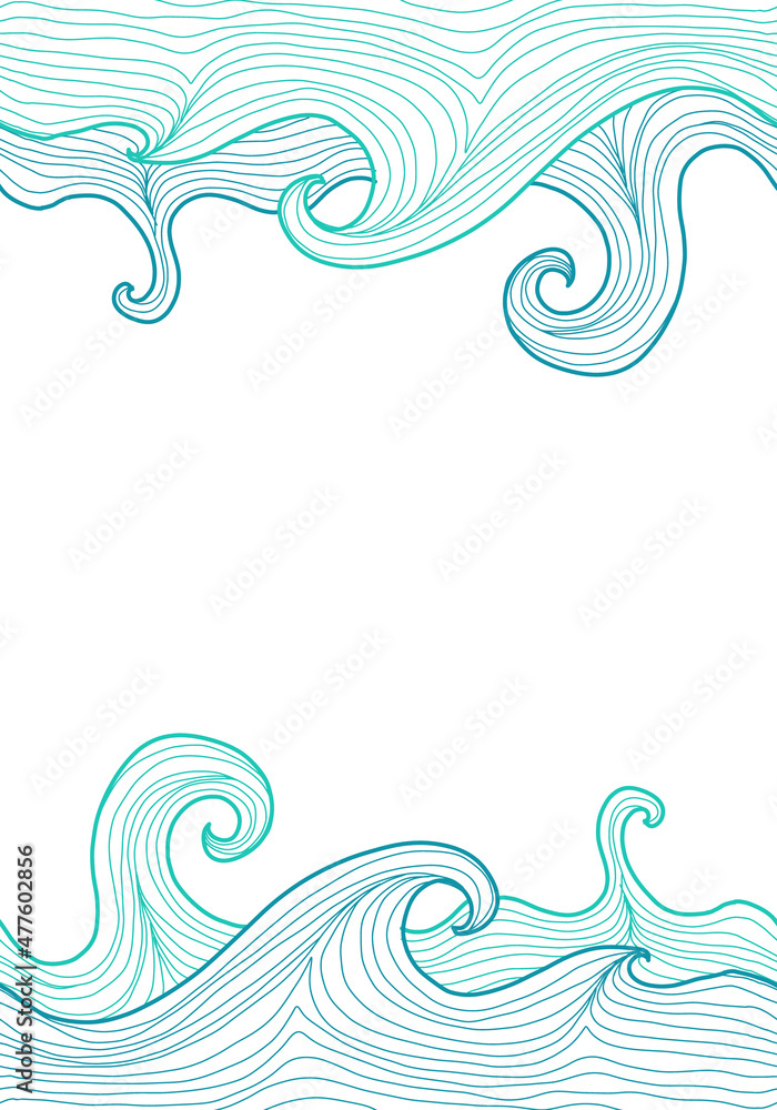 Aufkleber abstract sea background. seamless pattern for your design