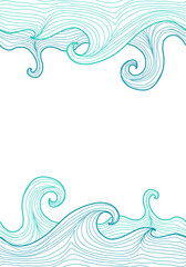 Fototapeta na wymiar Abstract Sea Background. Seamless Pattern for your design