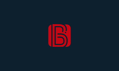 Initial letter B uppercase modern lines Icon design template elements. Logo Design.