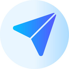 paper plane gradient icon