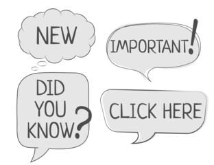 stickers. Paper sticker set, badges vector templates. Click here.New. Important. Did you know
