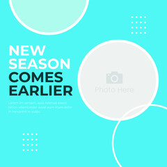  Trendy abstract round art templates social media post