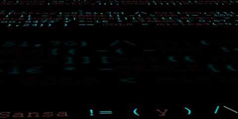 Computer script code. Programming screen of software developer. Program code background. Modern technology backdrop for advertisements.