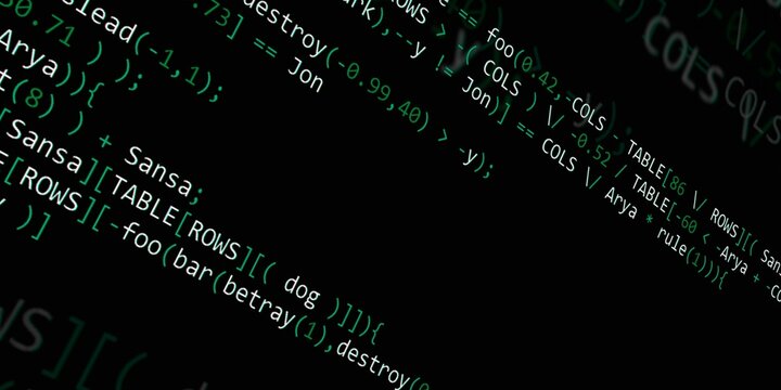Program code background. Modern technology backdrop for advertisements.