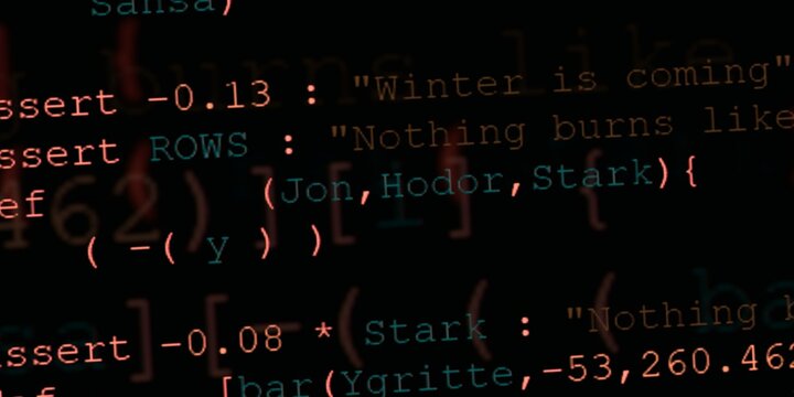 Program code background. Modern technology backdrop for advertisements.