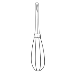 Freehand sketchy line art of dental instrument silhouette. Medical instruments. Isolated vector illustration.
