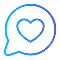 romantic chat gradient icon