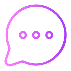 speech bubble gradient icon