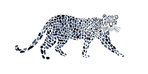 Big Wild Cat Art. Spotted Color for your design © Kudryashka