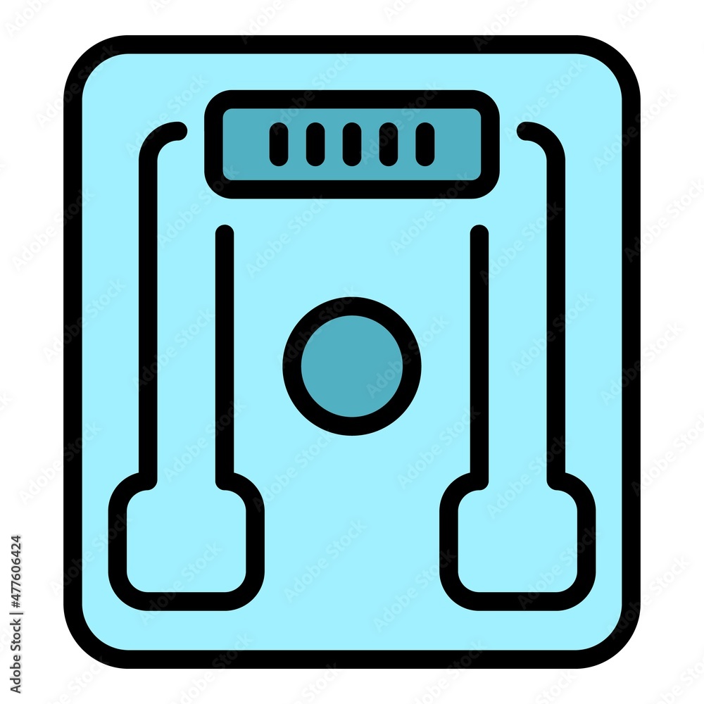 Poster smart scales icon. outline smart scales vector icon color flat isolated