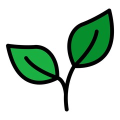 Healthy parsley icon. Outline healthy parsley vector icon color flat isolated