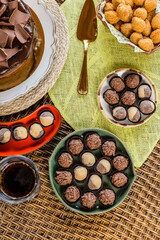 Delicious Sweet Bakery Patisserie Food Menu Gourmet Meal Dessert Chocolate Strawberry Lemon Flour Cake Pie Piece Chicken Fry Cheese Pizza