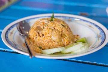 Fried rice with shrimp ,Thai cuisine