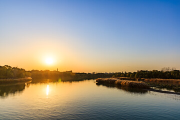 Fototapeta na wymiar China Beijing summer palace lake wonderful view 