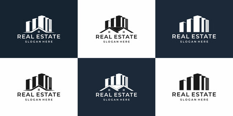 Set of Collection Real Estate Logo Design