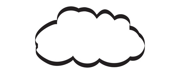 Cloud isolated on background. Cloud for web site, poster, placard and wallpaper. Creative modern concept. Cloud vector illustration