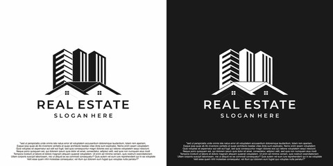 Premium Real Estate Logo Design with Black and White.
