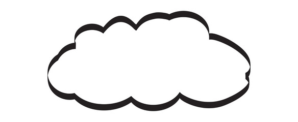 Cloud isolated on background. Cloud for web site, poster, placard and wallpaper. Creative modern concept. Cloud vector illustration