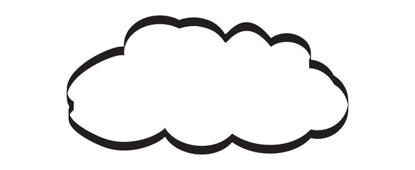 Cloud isolated on background. Cloud for web site, poster, placard and wallpaper. Creative modern concept. Cloud vector illustration