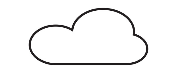 Cloud isolated on background. Cloud for web site, poster, placard and wallpaper. Creative modern concept. Cloud vector illustration