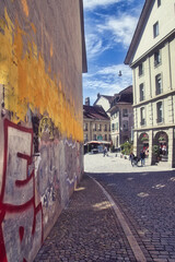 graffiti in the old town of bernese