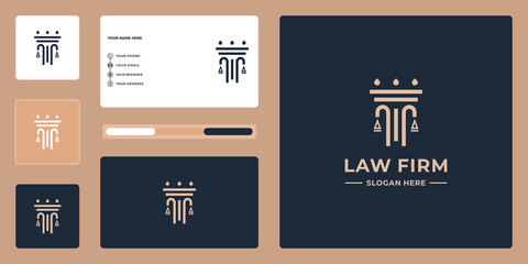 Business Card of Law Firm Logo Design.