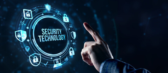 Internet, business, Technology and network concept. Cyber security data protection business...