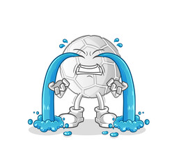 hand ball crying illustration. character vector