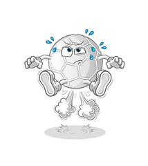 hand ball fart jumping illustration. character vector