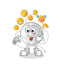 hand ball laugh and mock character. cartoon mascot vector