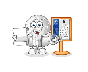 hand ball oculist cartoon. cartoon mascot vector